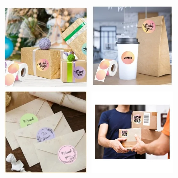 CUSTOM THANK YOU/QR CODE STICKERS - 100 2" STICKERS PER ROLL - Picture 12 of 13